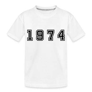 1974 Year Number - Kids' Premium Organic T-Shirt - white - Front