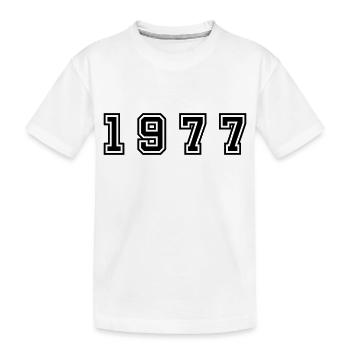 1977 Jahr Zahl - Kinder Premium Bio T-Shirt - Weiß - Vorne