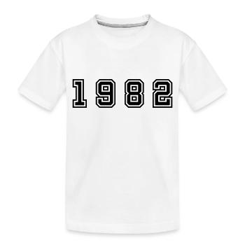 Numéro de l’année 1982 - T-shirt bio Premium Enfant - blanc - Devant