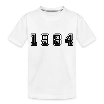 Numéro de l’année 1984 - T-shirt bio Premium Enfant - blanc - Devant