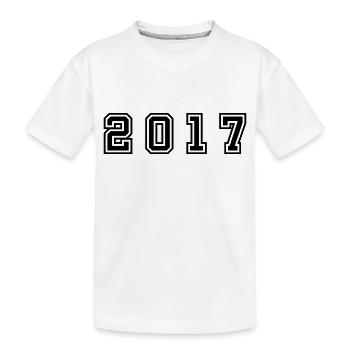 2017 Jahr Zahl - Kinder Premium Bio T-Shirt - Weiß - Vorne