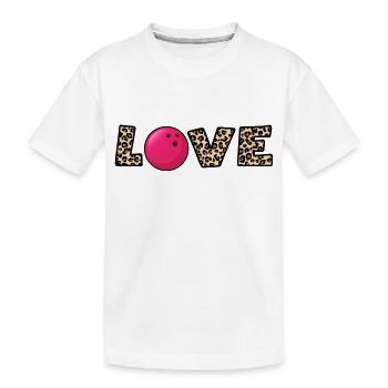 bowling bowlingkugel x strike bowling-love - Kinder Premium Bio T-Shirt - Weiß - Vorne
