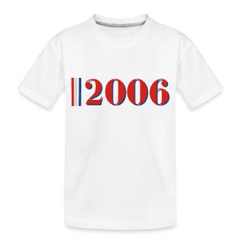 Jahr 2006 - Kinder Premium Bio T-Shirt - Weiß - Vorne