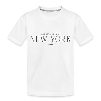 Meet me in New York - Kinder Premium Bio T-Shirt - Weiß - Vorne