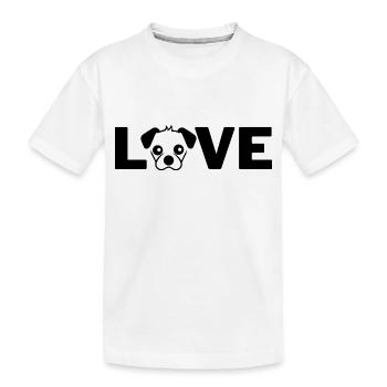 Hundeliebe - Kinder Premium Bio T-Shirt - Weiß - Vorne
