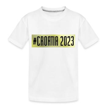 Croatia 2023 - Kinder Premium Bio T-Shirt - Weiß - Vorne