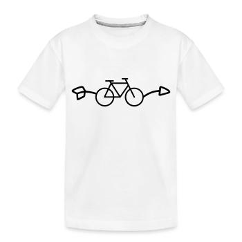 Flèche de vélo pointant vers la droite - T-shirt bio Premium Enfant - blanc - Devant