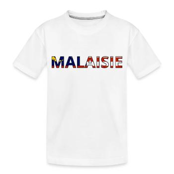 Drapeau Malaisie - T-shirt bio Premium Enfant - blanc - Devant