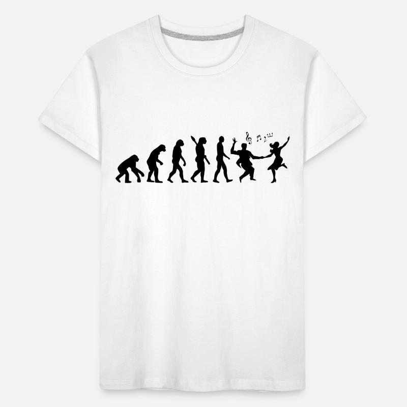 Darwin Evolution to Swing - Black Kids' Premium Organic T-Shirt
