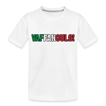 Italien Italiener Vaffanculo - Kinder Premium Bio T-Shirt - Weiß - Vorne