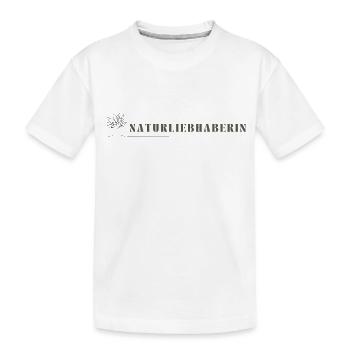 Naturliebhaberin - Kinder Premium Bio T-Shirt - Weiß - Vorne
