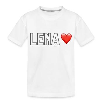Lena Lover Edition - Kinder Premium Bio T-Shirt - Weiß - Vorne