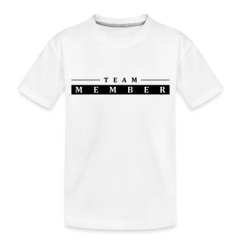 Team Member - Kids' Premium Organic T-Shirt - white - Front