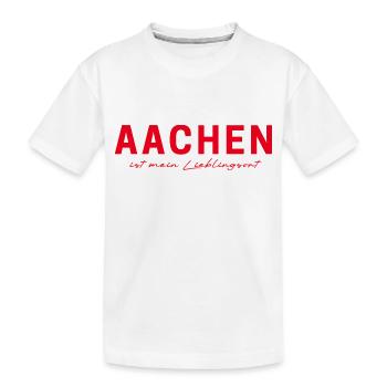 T-shirt d’Aix-la-Chapelle – parfait pour les fans et les amoureux - T-shirt bio Premium Enfant - blanc - Devant