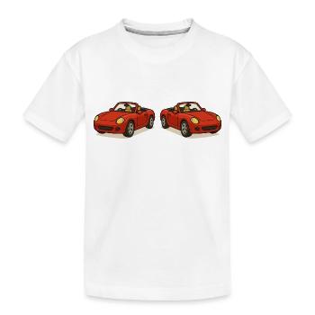 Car Convertible 2 - Kids' Premium Organic T-Shirt - white - Front