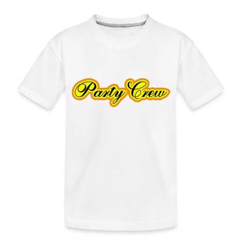 Party Crew - Kinder Premium Bio T-Shirt - Weiß - Vorne