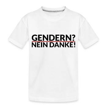 Gendern - Nein Danke - Kinder Premium Bio T-Shirt - Weiß - Vorne