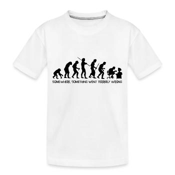 Die Evolution des Menschen - Kinder Premium Bio T-Shirt - Weiß - Vorne