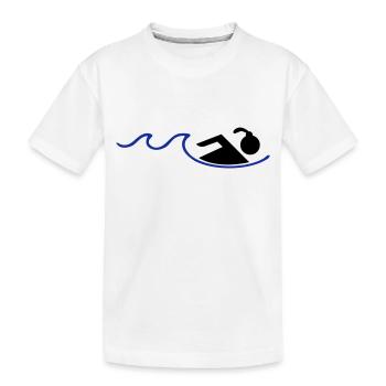 nageur - T-shirt bio Premium Enfant - blanc - Devant