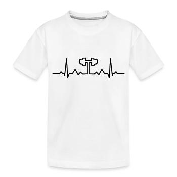 Heartbeat, Bodybuilding, , Fitness - T-shirt bio Premium Enfant - blanc - Devant