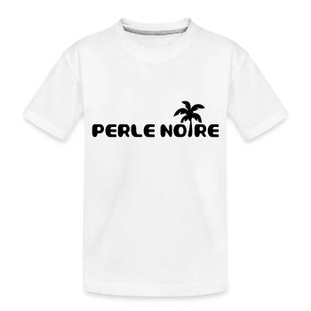 Perle Noire Palmier BXL ai - T-shirt bio Premium Enfant - blanc - Devant