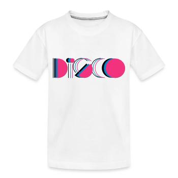 disco - Kinder Premium Bio T-Shirt - Weiß - Vorne