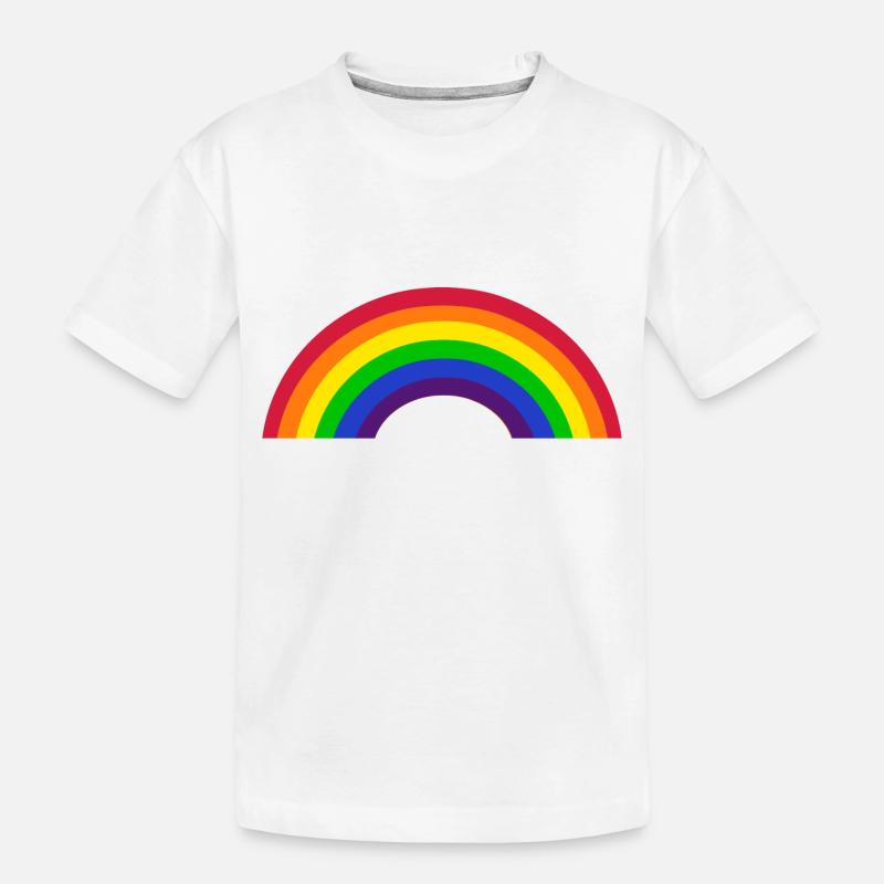 Regenbogen - Kinder Premium Bio T-Shirt - Weiß