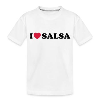I love salsa - T-shirt bio Premium Enfant - blanc - Devant