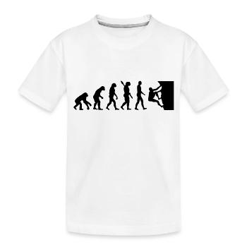 Klettern - Kinder Premium Bio T-Shirt - Weiß - Vorne