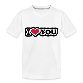 I love you - T-shirt bio Premium Enfant - blanc - Devant