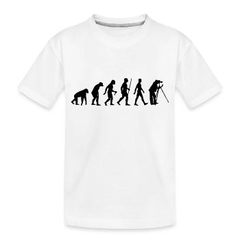 Evolution Fotograf - Kinder Premium Bio T-Shirt - Weiß - Vorne