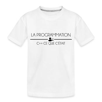 Programmation C++ - T-shirt bio Premium Enfant - blanc - Devant