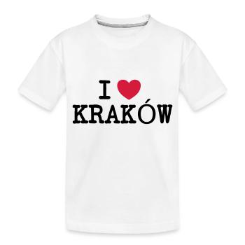 Ich liebe KRAKAU Krakau Polen - Kinder Premium Bio T-Shirt - Weiß - Vorne