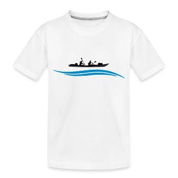 Kanu Wasser - Kinder Premium Bio T-Shirt - Weiß - Vorne