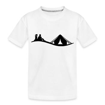Freizeit - Camping - Kinder Premium Bio T-Shirt - Weiß - Vorne