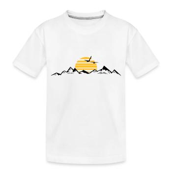 MONTAGNES Paysage Silhouette Panorama - T-shirt bio Premium Enfant - blanc - Devant
