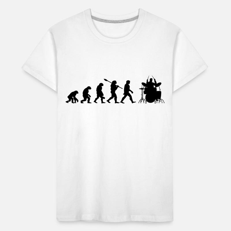 Evolution Drummer Player Drummer Player Geschenk Kinder Premium Bio T-Shirt