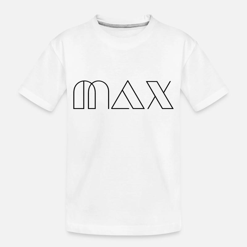 Name Max Modern Black - Kids' Premium Organic T-Shirt - white