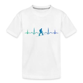 Ski Men Skiing Tour Women Ski Tour Ski Tour - Kids' Premium Organic T-Shirt - white - Front