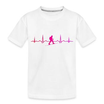 Ski Ski Mountaineering Ski Tour Ski Touring - Kids' Premium Organic T-Shirt - white - Front