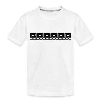 Black Line Stripes - Kids' Premium Organic T-Shirt - white - Front