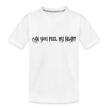 Pouvez-vous sentir mon cœur - T-shirt bio Premium Enfant - blanc - Devant