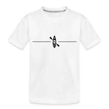 Canoe Line - Kids' Premium Organic T-Shirt - white - Front