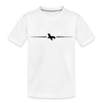 seal line - Kids' Premium Organic T-Shirt - white - Front