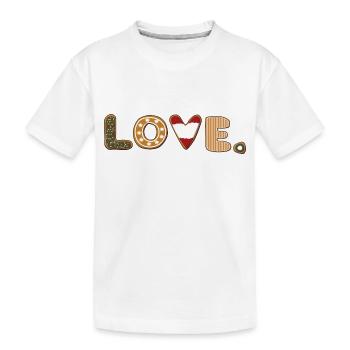 Lebkuchen LOVE Kekse Plätzchen - Kinder Premium Bio T-Shirt - Weiß - Vorne