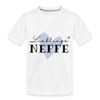 Lieblingsneffe/ bester Neffe / Geburt - Kinder Premium Bio T-Shirt - Weiß - Vorne