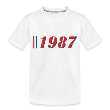 Year 1987 - Kids' Premium Organic T-Shirt - white - Front
