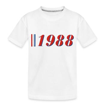 Year 1988 - Kids' Premium Organic T-Shirt - white - Front