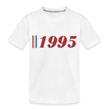 Jahr 1995 - Kinder Premium Bio T-Shirt - Weiß - Vorne