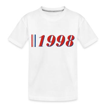 Jahr 1998 - Kinder Premium Bio T-Shirt - Weiß - Vorne